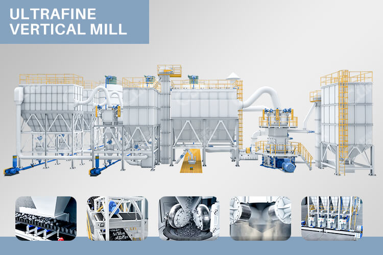 Barite powder ultrafine vertical roller mill